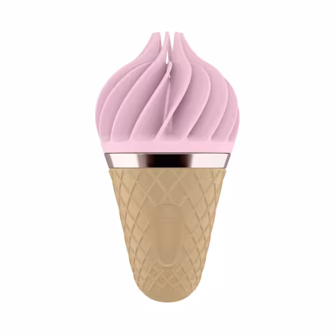 Морозиво-спінатор Satisfyer Lay-On - Sweet Treat Pink/Brown, 10 режимів роботи, водонепроникний