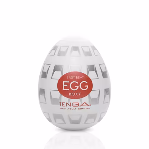Мастурбатор-яйце Tenga Egg Boxy з геометричним рельєфом