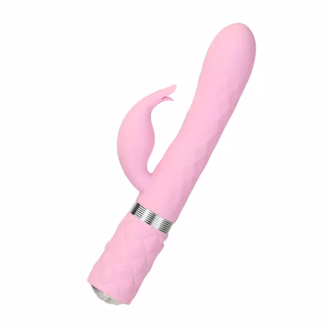 Розкішний кролик з ротацією та вібрацією Pillow Talk Lively Pink, кристал Сваровскі