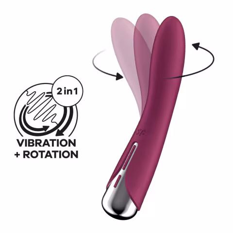 Вібратор точки G з обертанням Satisfyer Spinning Vibe 1 Red, 2 мотори