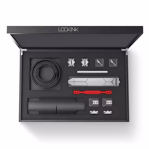 БДСМ-набір LOCKINK Teasing & Impact-Play Set, чорний, маска, кляп, затискачі для сосків, тиклер, шльопалка