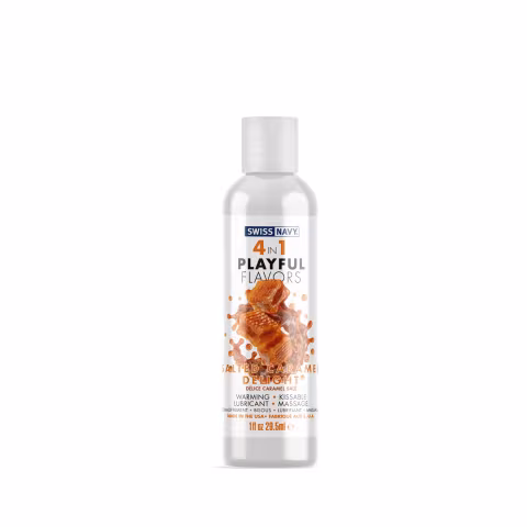 Розпродаж!!! Лубрикант Swiss Navy 4 In 1 Salted Caramel Delight 29,5 мл (термін 17.09.2026)