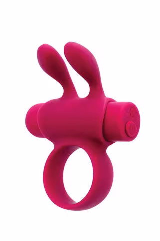 Ерекційне віброкільце S Pleasures Premium Rabbit Ring, рожеве, зі знімною віброкулею та вушками