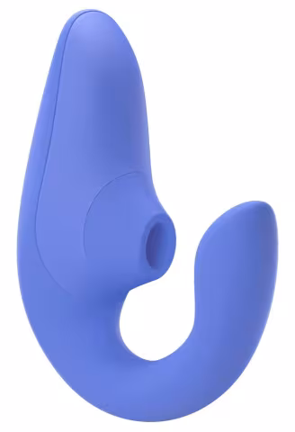 Вагінально-кліторальний стимулятор Womanizer Blend Vibrant Blue, вібрація + вакуум, 2 мотори