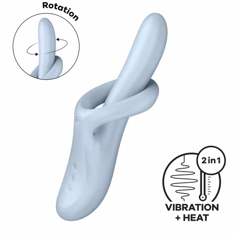 Вібратор з ротацією Satisfyer Heat Flex 4 Blue, підігрів до 39°C