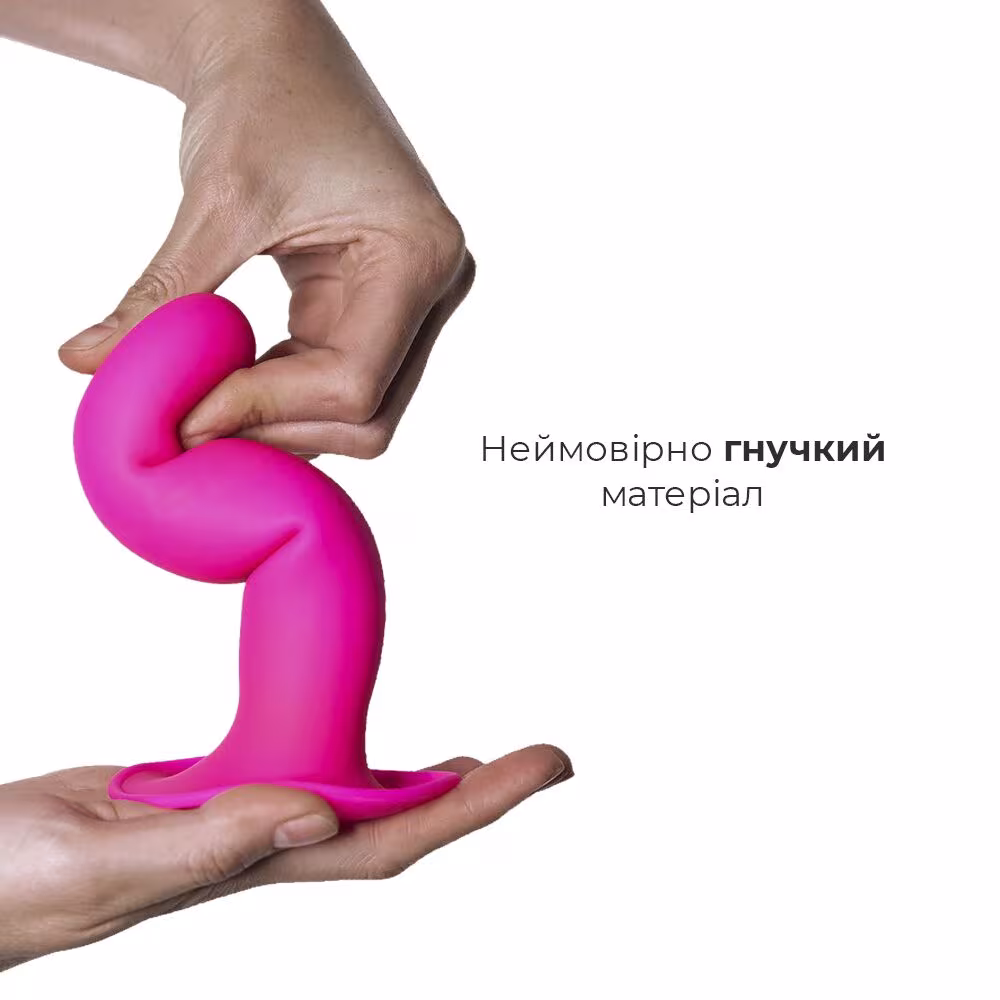 Дилдо з присоскою Adrien Lastic Hitsens 4 Pink, відмінно для страпона, діаметр 3,7см, довжина 17,8см — фото 3