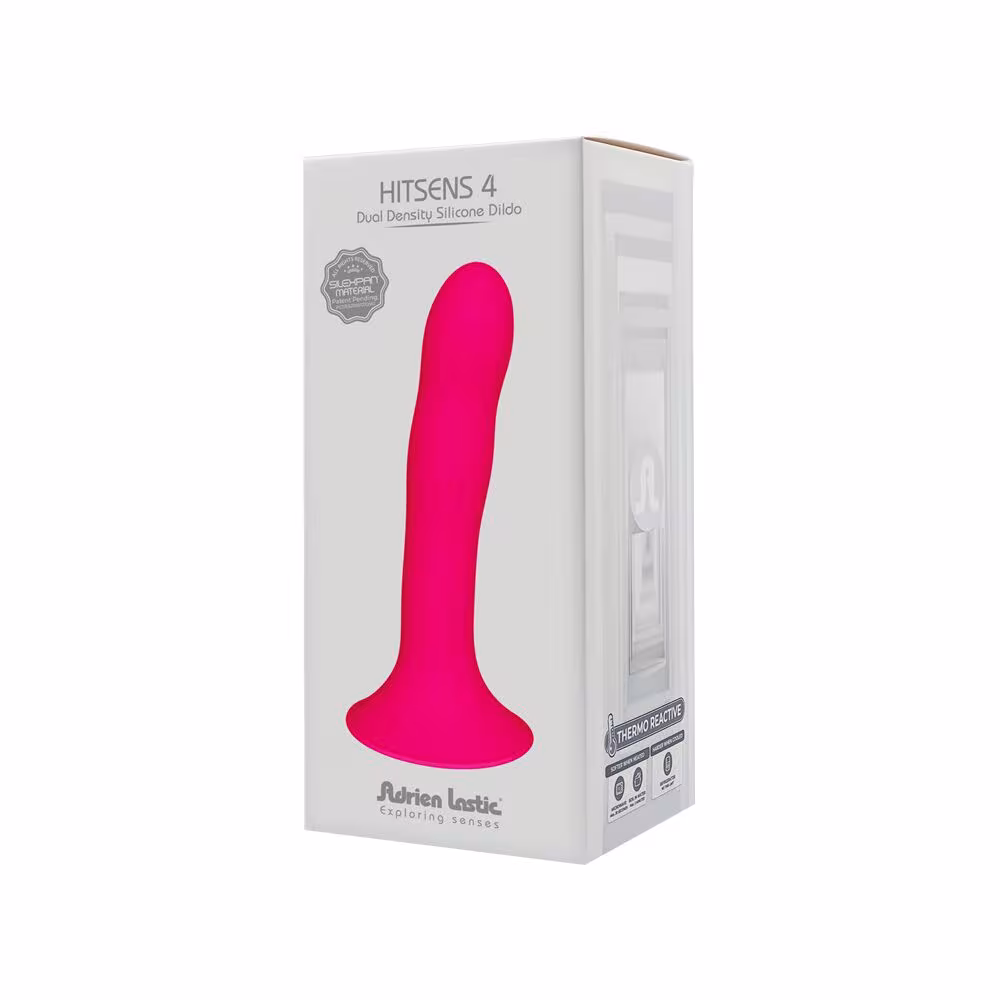 Дилдо з присоскою Adrien Lastic Hitsens 4 Pink, відмінно для страпона, діаметр 3,7см, довжина 17,8см — фото 6