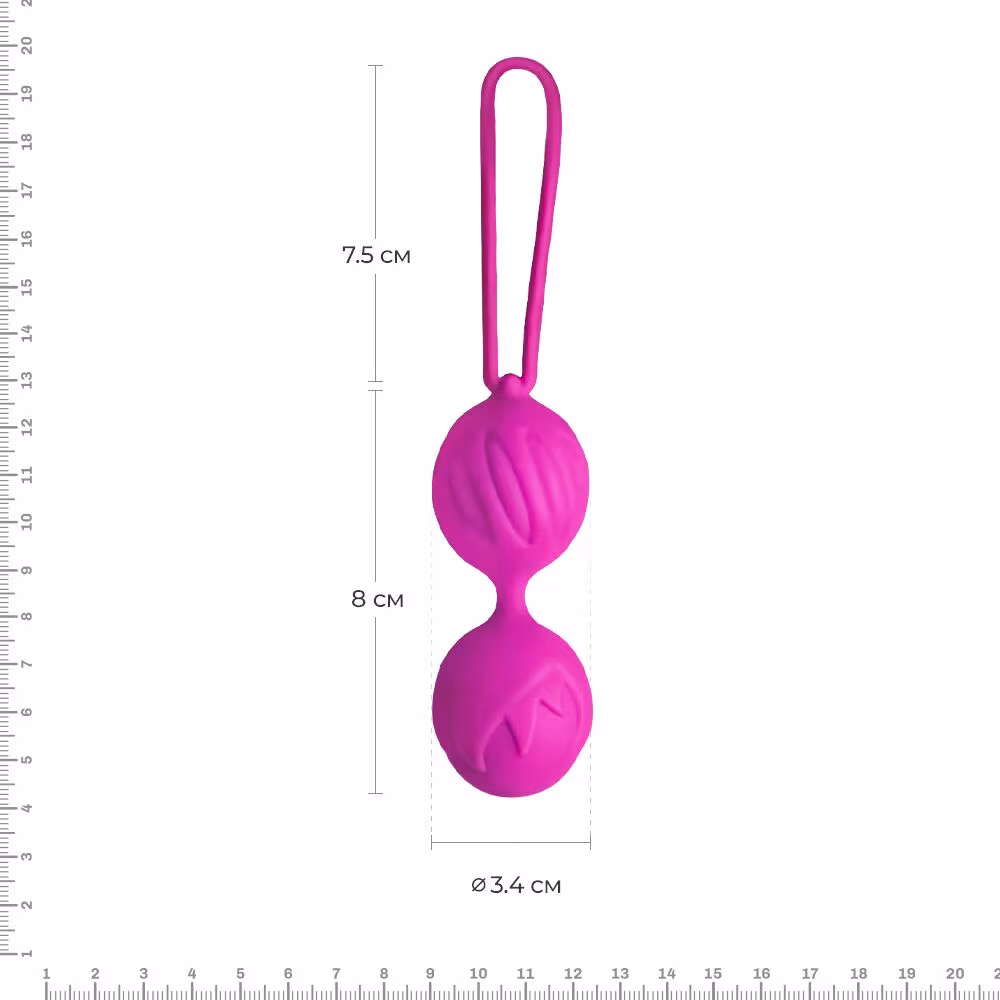 Вагінальні кульки Adrien Lastic Geisha Lastic Balls Mini Magenta (S), діаметр 3,4 см, вага 85 г — фото 2