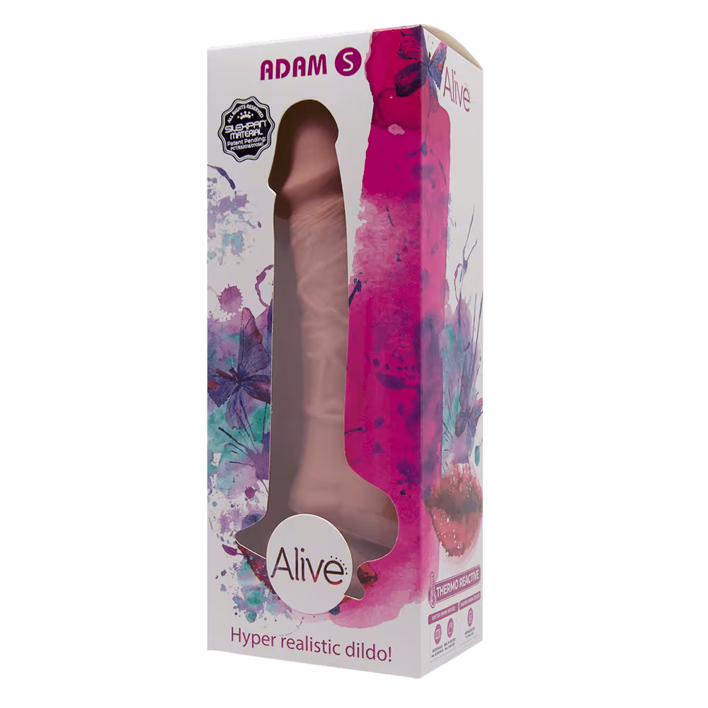 Фалоімітатор Alive Adam Flesh S, двошаровий, силікон + Silexpan, діаметр 3,5 см — фото 2