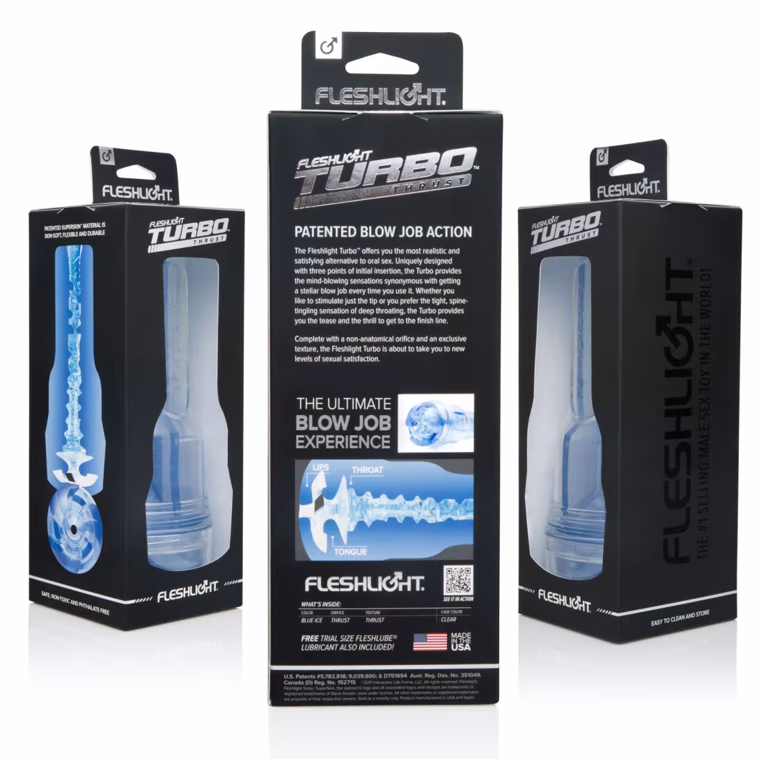 Мастурбатор Fleshlight Turbo Thrust Blue Ice (імітатор мінету) — фото 3