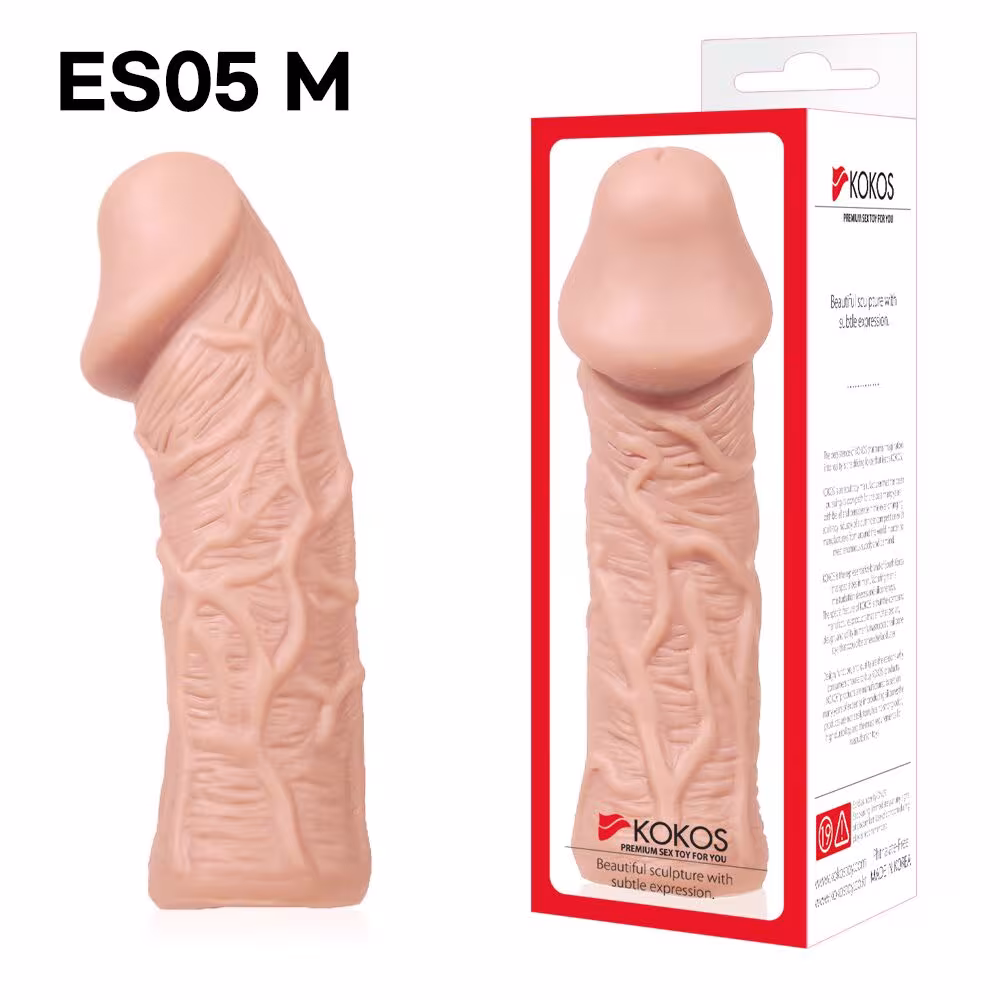 Насадка на член Kokos Extreme Sleeve ES.05 розмір M, потовщувальна, стимулюючий рельєф — фото 5