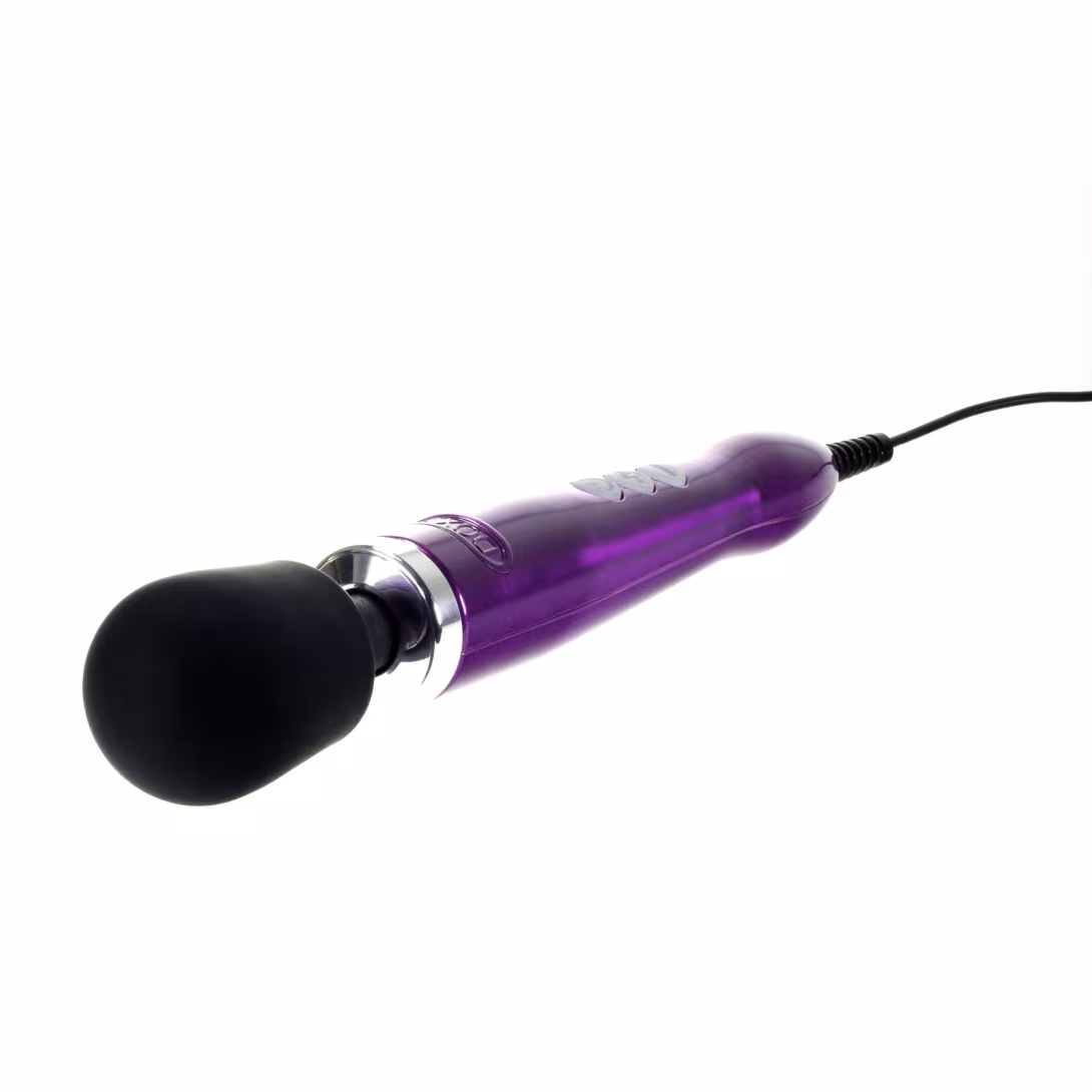 Вібромасажер DOXY Die Cast Purple, дуже потужний, живлення 220В, металевий корпус — фото 2