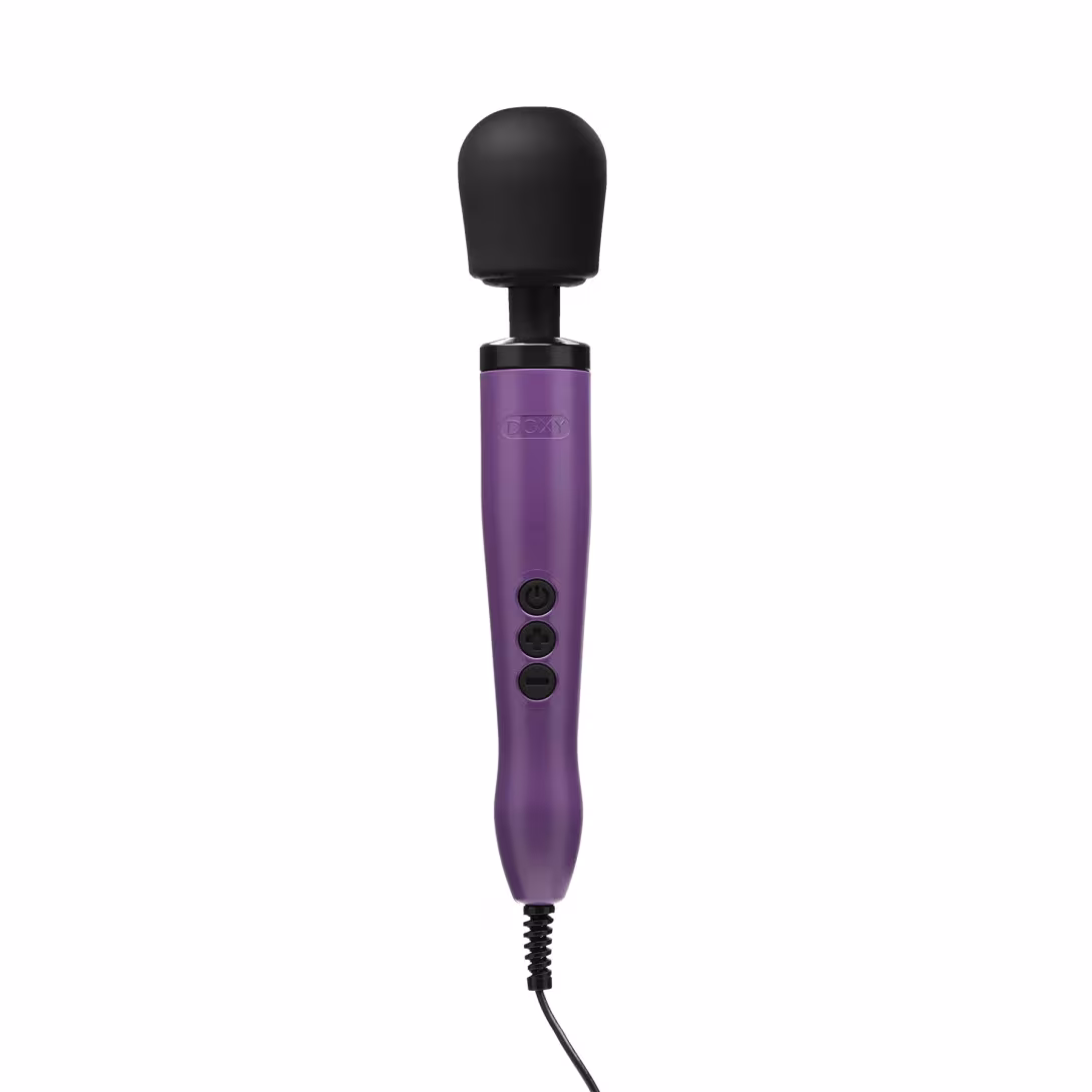 Вібромасажер DOXY Original Purple, дуже потужний, живлення 220В, пульсівні вібрації — фото 2