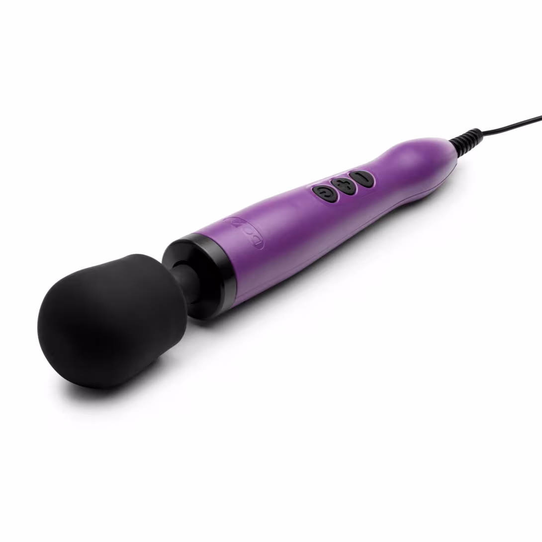 Вібромасажер DOXY Original Purple, дуже потужний, живлення 220В, пульсівні вібрації — фото 3
