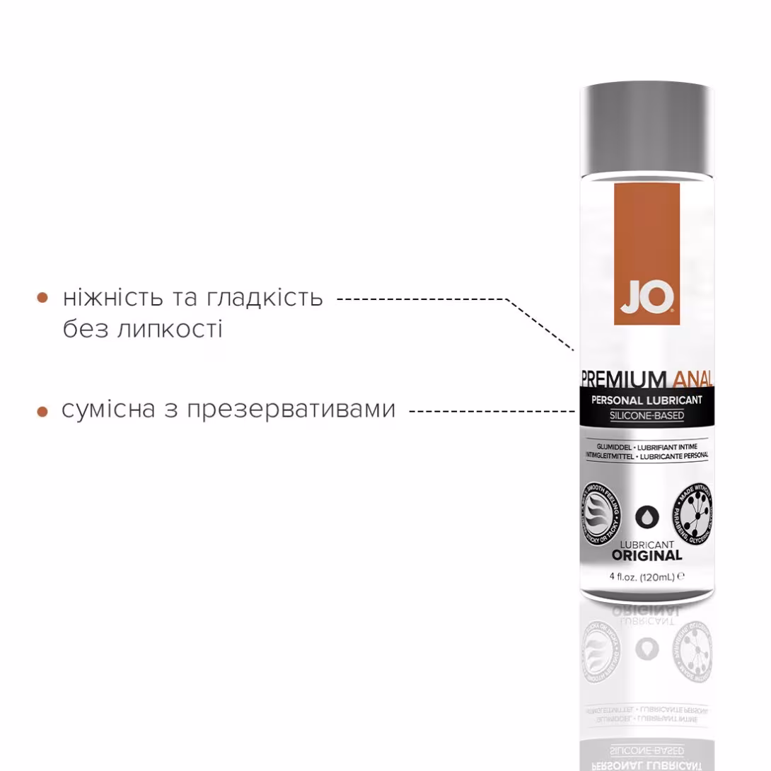 Анальна змазка JO ANAL PREMIUM — ORIGINAL (120 мл) на силіконовій основі водостійка — фото 3