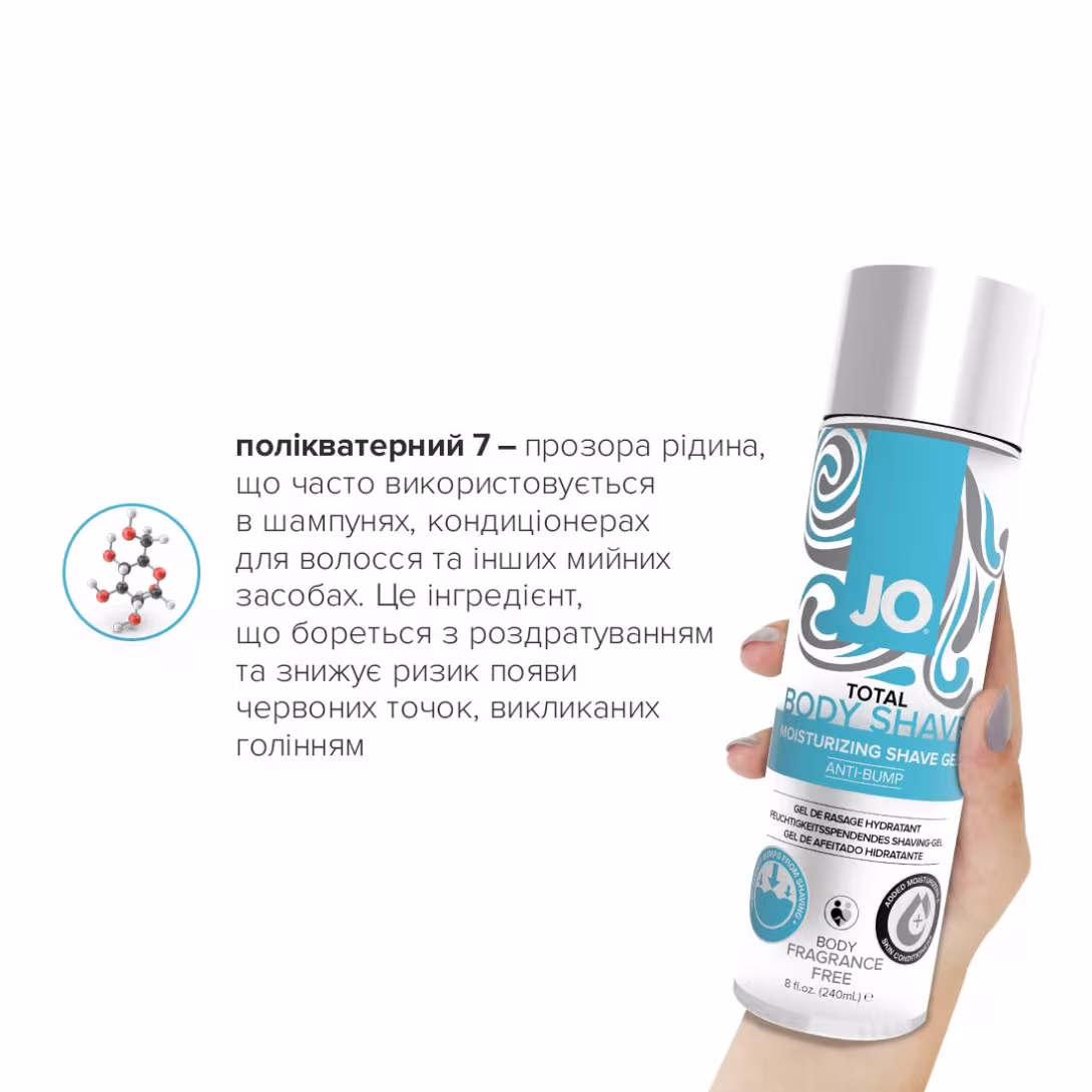 Гель для гоління JO TOTAL BODY — Anti-bump Intimate Shaving Gel (240 мл) зволожувальний — фото 5