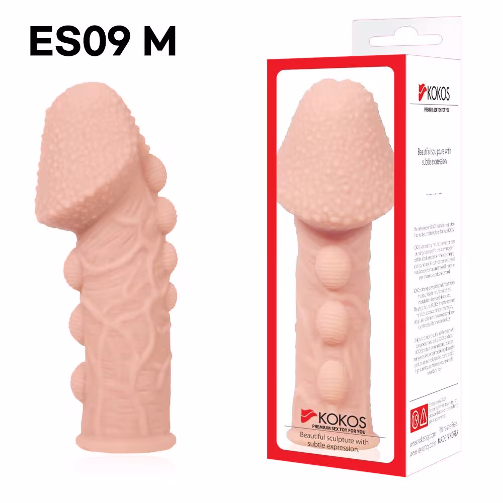 Насадка на член Kokos Extreme Sleeve ES.09 розмір M, потовщуюча, стимулюючий рельєф — фото 3