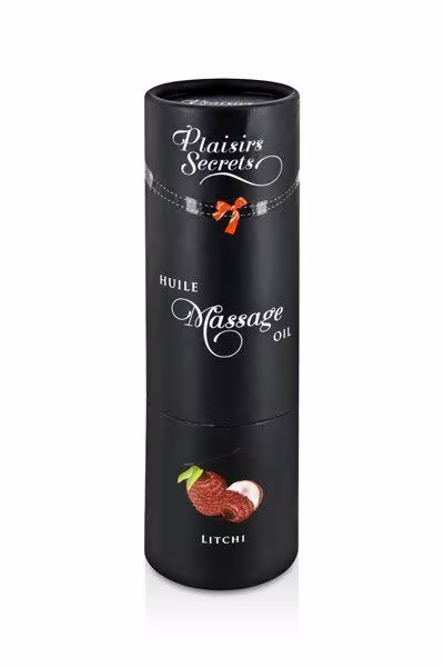 Масажна олія Plaisirs Secrets Litchi (59 мл) з афродизіаками, їстівна, подарункове паковання — фото 3