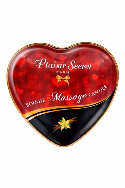 Масажна свічка-серце Plaisirs Secrets Vanilla (35 мл) — фото 2