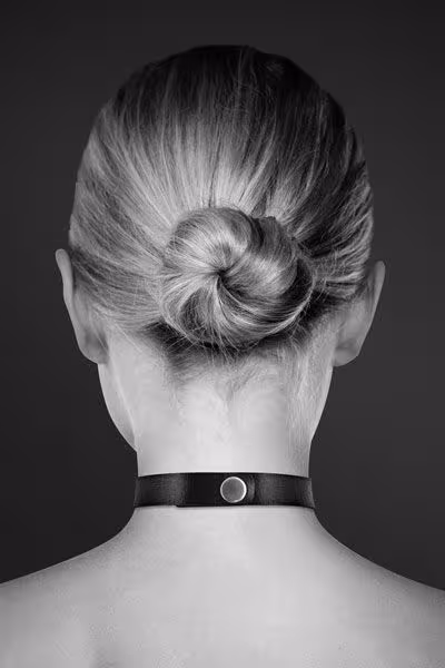 Чокер з двома кільцями Bijoux Pour Toi - TWO RINGS, екошкіра — фото 2