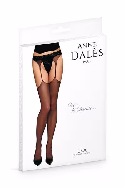 Панчохи з поясом Anne De Ales LEA T4 Black, чудово для pinup-образу — фото 3