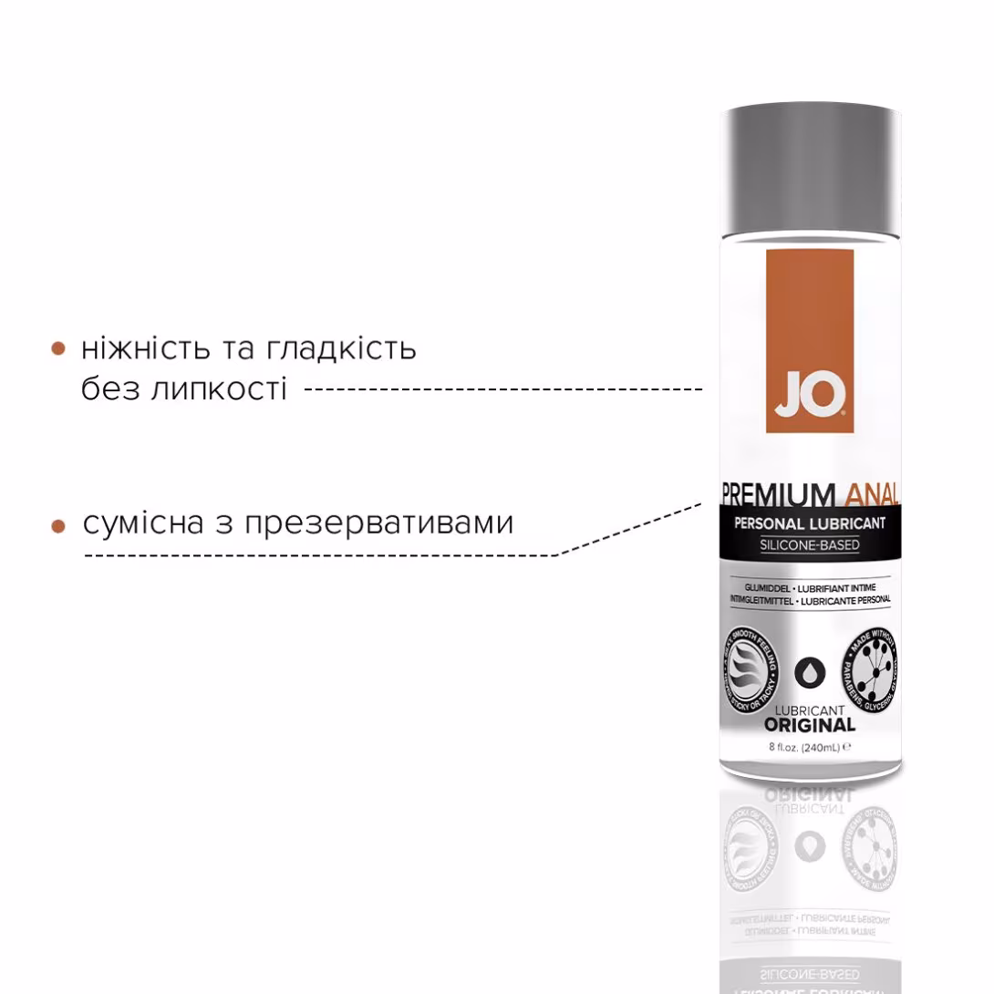 Анальна змазка JO ANAL PREMIUM — ORIGINAL (240 мл) на силіконовій основі водостійка — фото 3