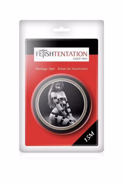 Скотч для бондажу Fetish Tentation Black (15м) (луснуто паковання!!!) — фото 4