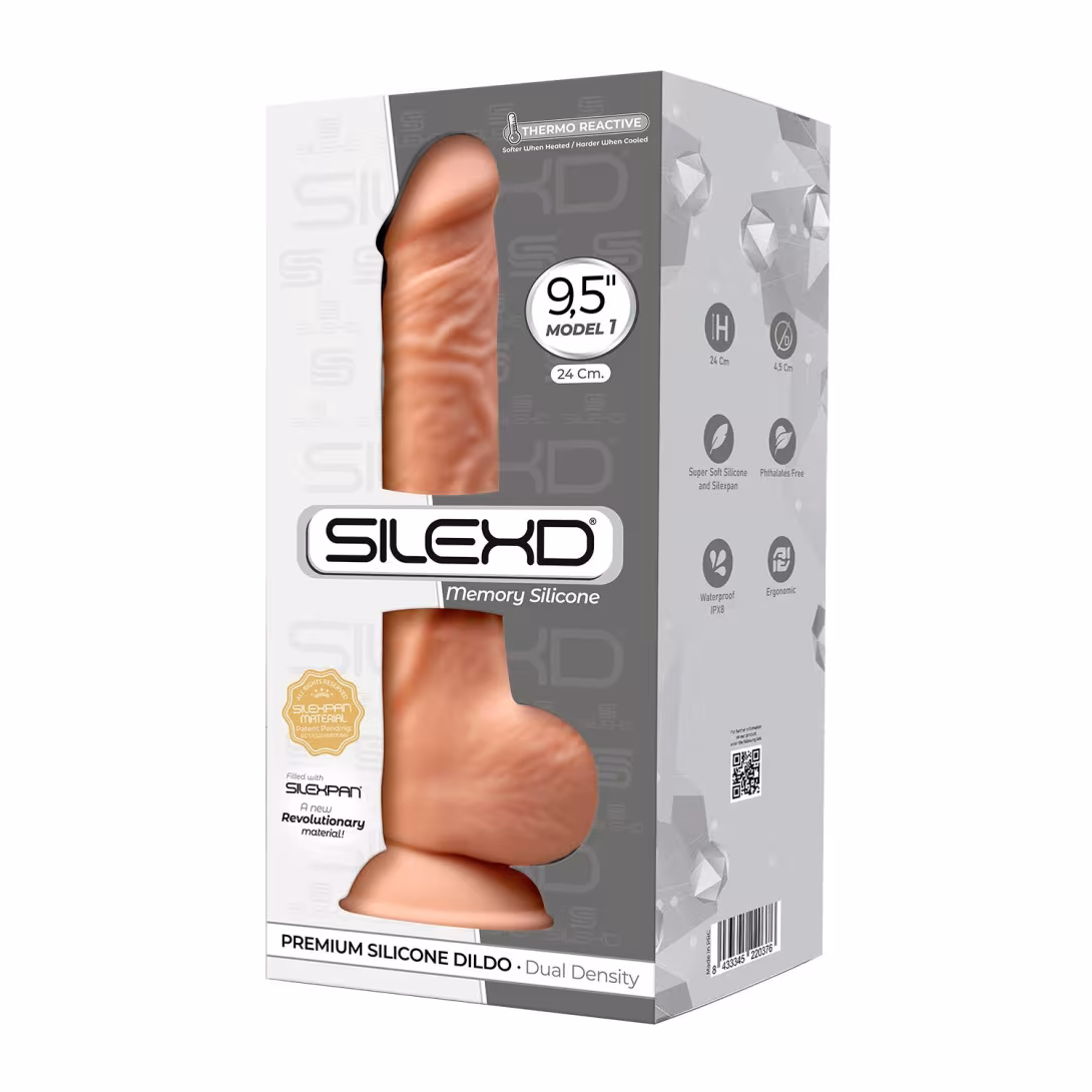 Фалоімітатор SilexD Kevin Flesh (MODEL 1 size 9.5in), двошаровий, силікон + Silexpan, діаметр 4,5 см — фото 2