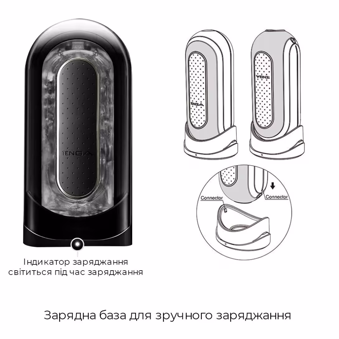 Вібромастурбатор Tenga Flip Zero Electronic Vibration Black, змінна інтенсивність, розкладний — фото 7