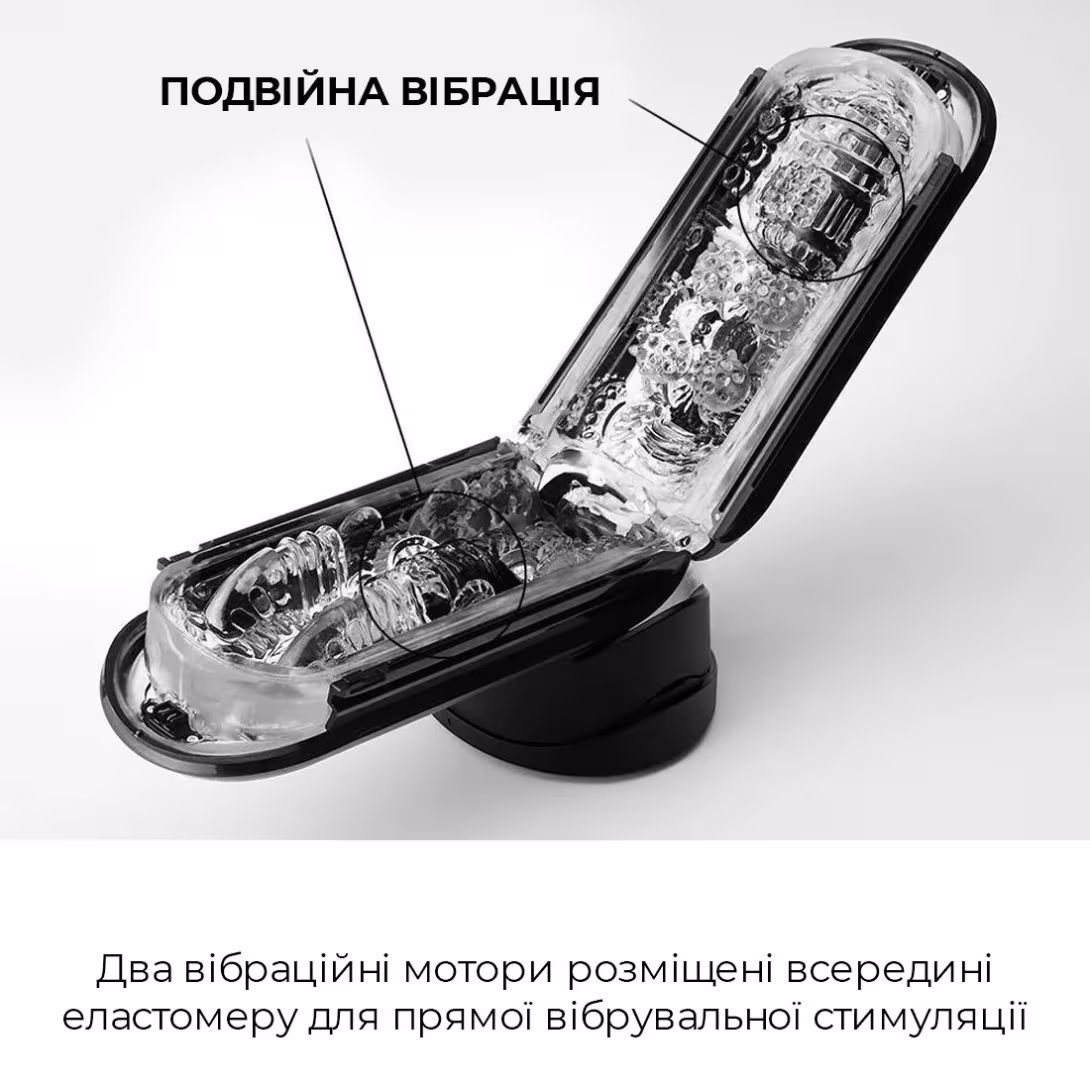 Вібромастурбатор Tenga Flip Zero Electronic Vibration Black, змінна інтенсивність, розкладний — фото 3