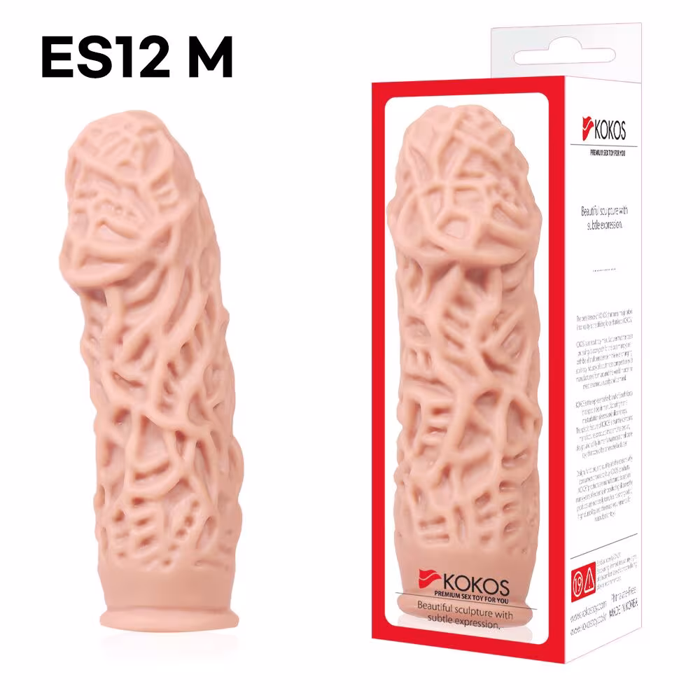 Насадка на член Kokos Extreme Sleeve ES.12 розмір M, потовщувальна, стимулюючий рельєф — фото 4