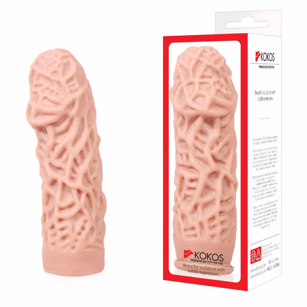 Насадка на член Kokos Extreme Sleeve ES.12 розмір M, потовщувальна, стимулюючий рельєф — фото 3