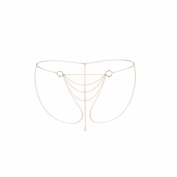 Ланцюжок-трусики Bijoux Indiscrets Magnifique Bikini Chain – Gold, прикраса для тіла