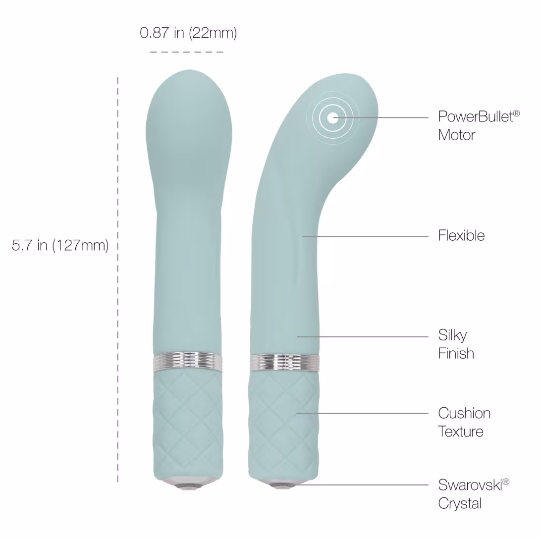 Розкішний вібратор Pillow Talk - Racy Teal з кристалом Swarovski для точки G, подарункове паковання — фото 8