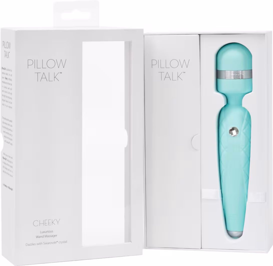 Розкішний вібромасажер PILLOW TALK - Cheeky Teal з кристалом Swarovski, плавне підвищення потужності — фото 9