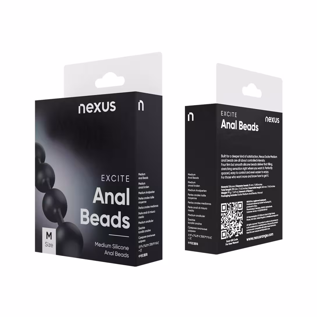 Анальні кульки Nexus Excite Medium Anal Beads, силікон, макс. діаметр 2,5 см — фото 8