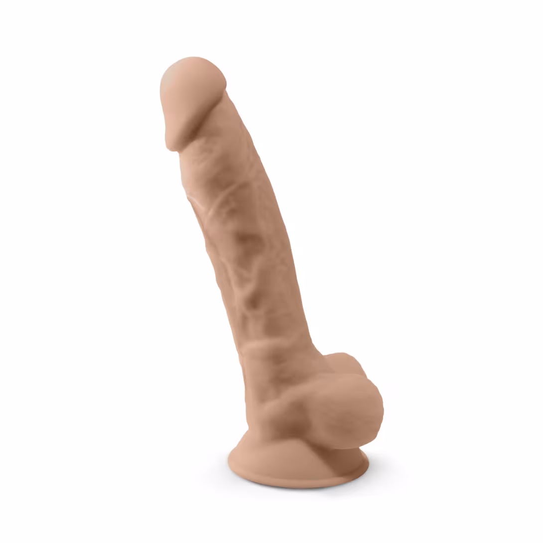 Фалоімітатор SilexD Vetus Flesh (MODEL 1 size 8in), двошаровий, силікон + Silexpan, діаметр 4,2см — фото 3