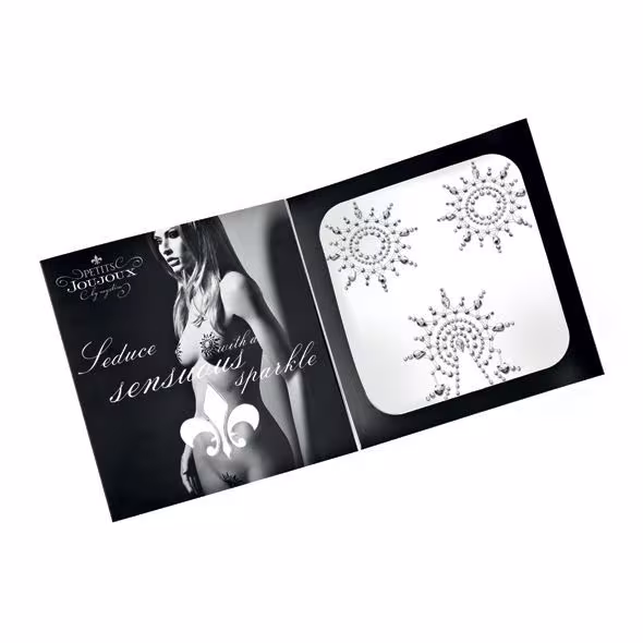 Пестіс з кристалів Petits Joujoux Gloria set of 3 - Silver, прикраса на груди та вульву — фото 3