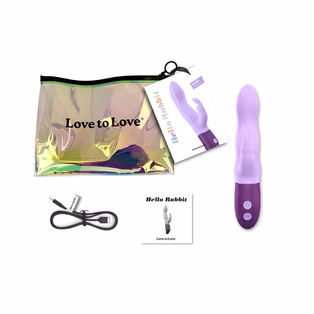 Вібратор-кролик Love To Love Hello Rabbit Violet з гнучким стовбуром і стимуляцією точки G, 2 мотори — фото 6