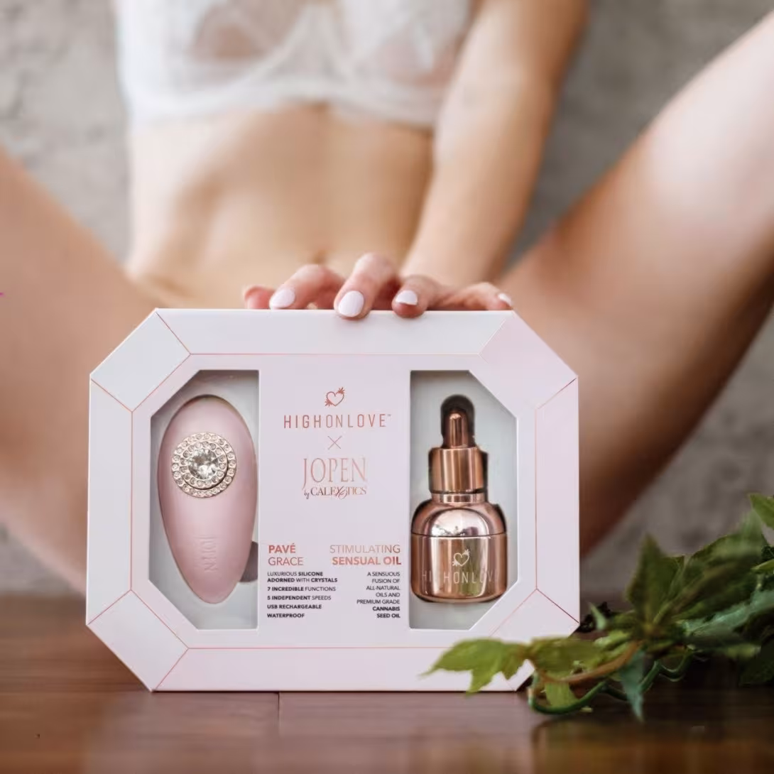 Подарунковий набір HighOnLove & JOPEN: Objects of Desire (краплі для клітора і вібратор з кристалами) — фото 3