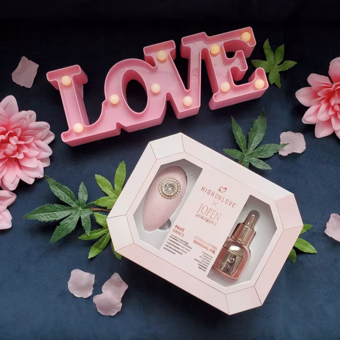 Подарунковий набір HighOnLove & JOPEN: Objects of Desire (краплі для клітора і вібратор з кристалами) — фото 6