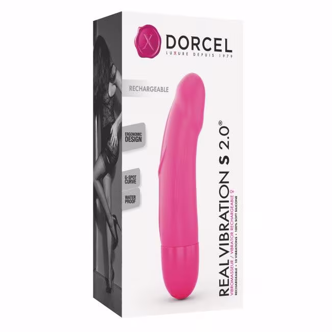 Вібратор Dorcel Real Vibration S Magenta 2.0, діаметр 3,7см, перезаряджається, для точки G — фото 4
