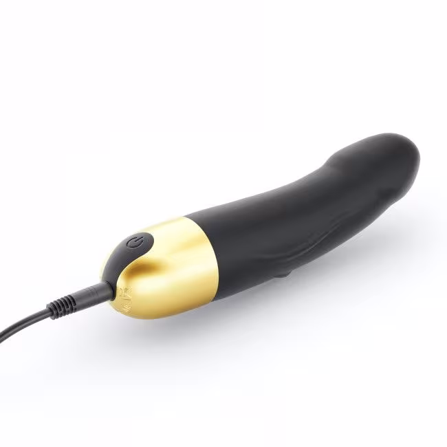 Вібратор Dorcel Real Vibration S Gold 2.0, діаметр 3,7см, перезаряджуваний, для точки G — фото 2