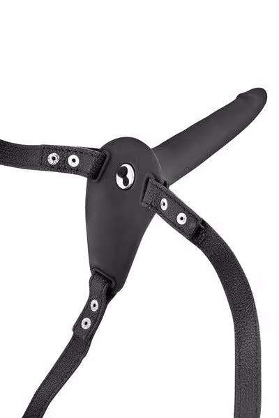 Страпон з вібрацією Fetish Tentation Vibrating Strap-On with Dildo Black — фото 2