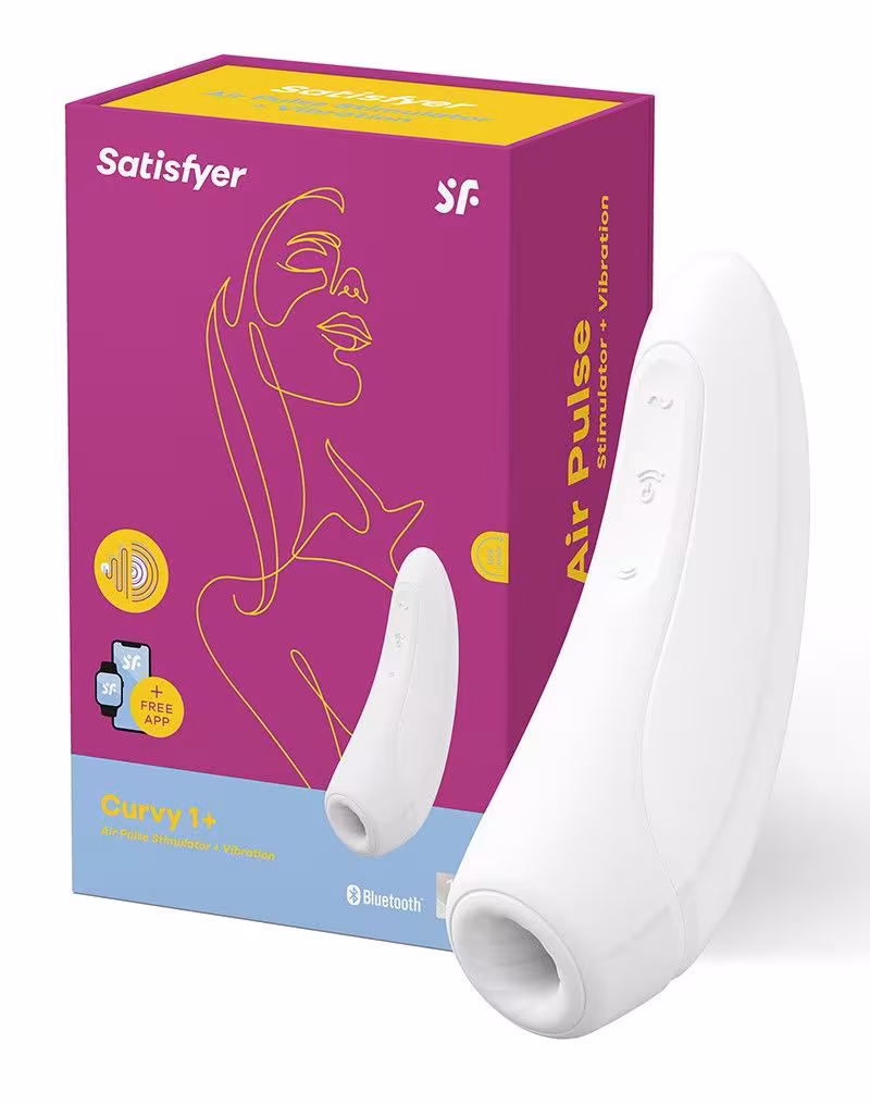 Вакуумний кліторальний стимулятор Satisfyer Curvy 1+ White з керуванням через інтернет — фото 7