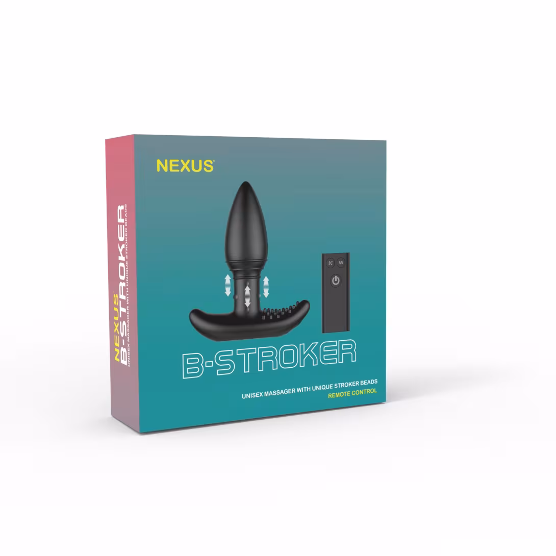 Анальна вібропробка Nexus B-stroker з масажними намистинами на ніжці з пультом Д/КУ — фото 8