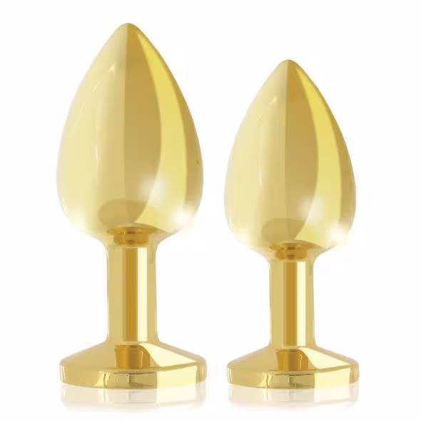 Набір металевих анальних пробок із кристалом RIANNE S – Booty Plug Luxury Set, діаметр 3 та 3,5 см — фото 4