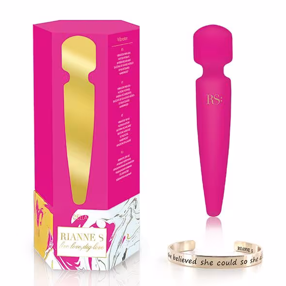 Вібромасажер Rianne S: Bella Mini Wand Rose, 10 режимів, медичний силікон, подарункове паковання — фото 6