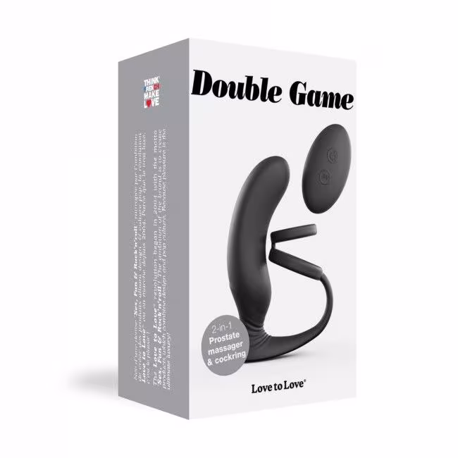 Вібромасажер простати Love To Love Double Game з подвійним ерекційним кільцем і пультом ДК — фото 5