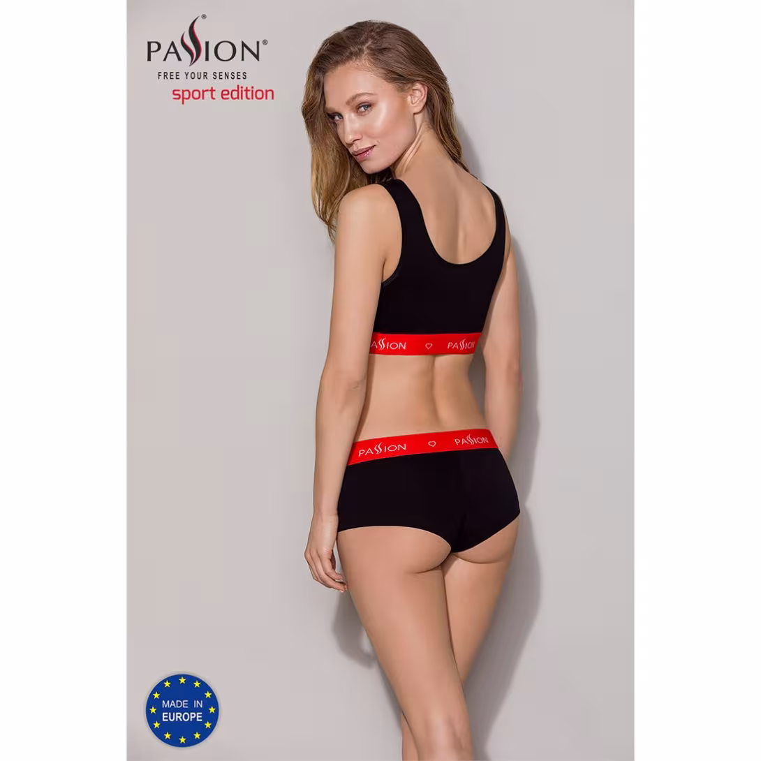 Трусики-шортики Passion PS003 PANTIES L, black — фото 7